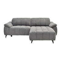 RELAXSOFA - 4 Personen - Stoff, Stoff - Grau - - Grau, Textil (230/79/169cm) - Vente-Unique