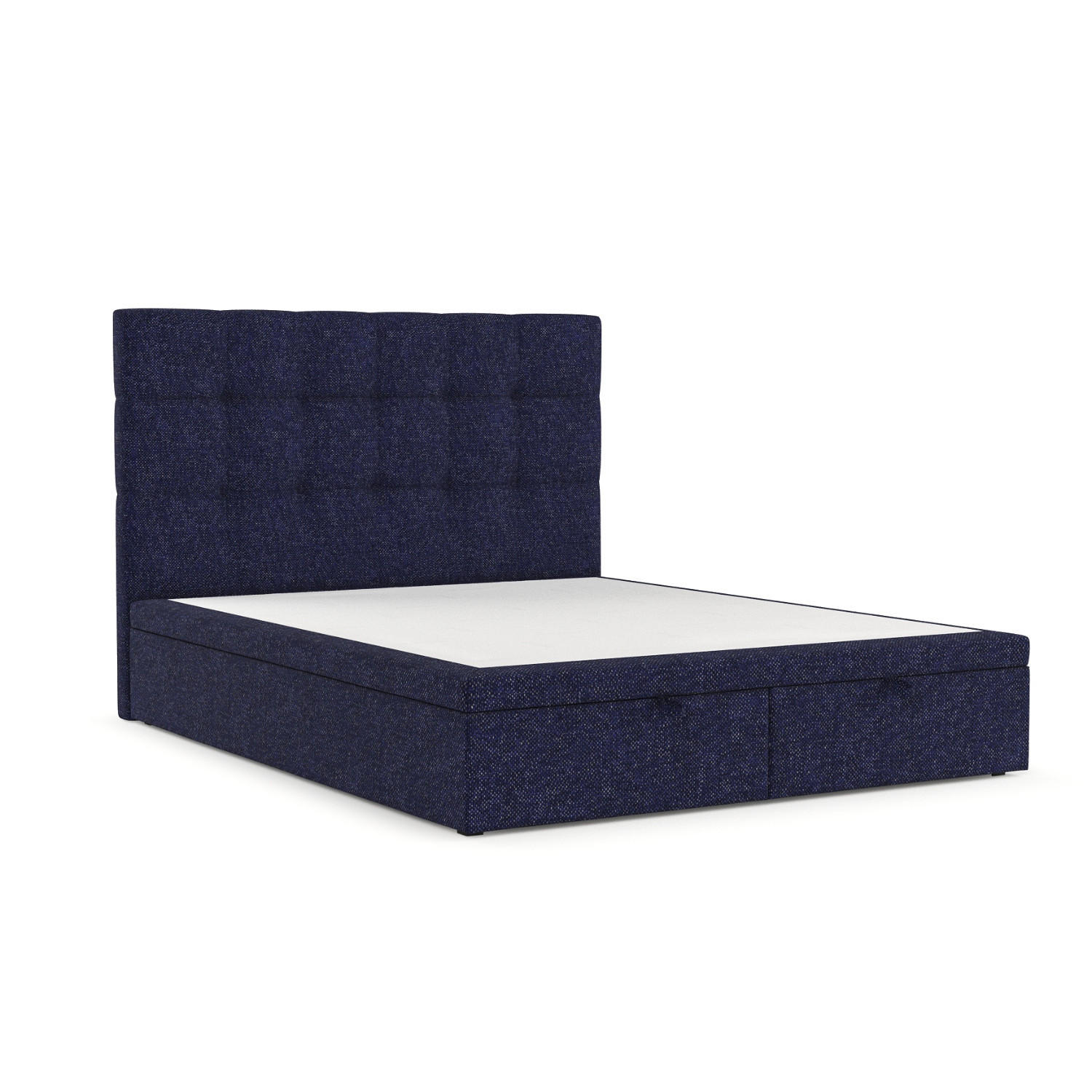 POLSTERBETT Guam mit Stauraum 160/200 cm Marineblau im Alta Stoff - Schwarz/Dunkelblau, Holz/Holzwerkstoff (160/200cm) - AltaBeds