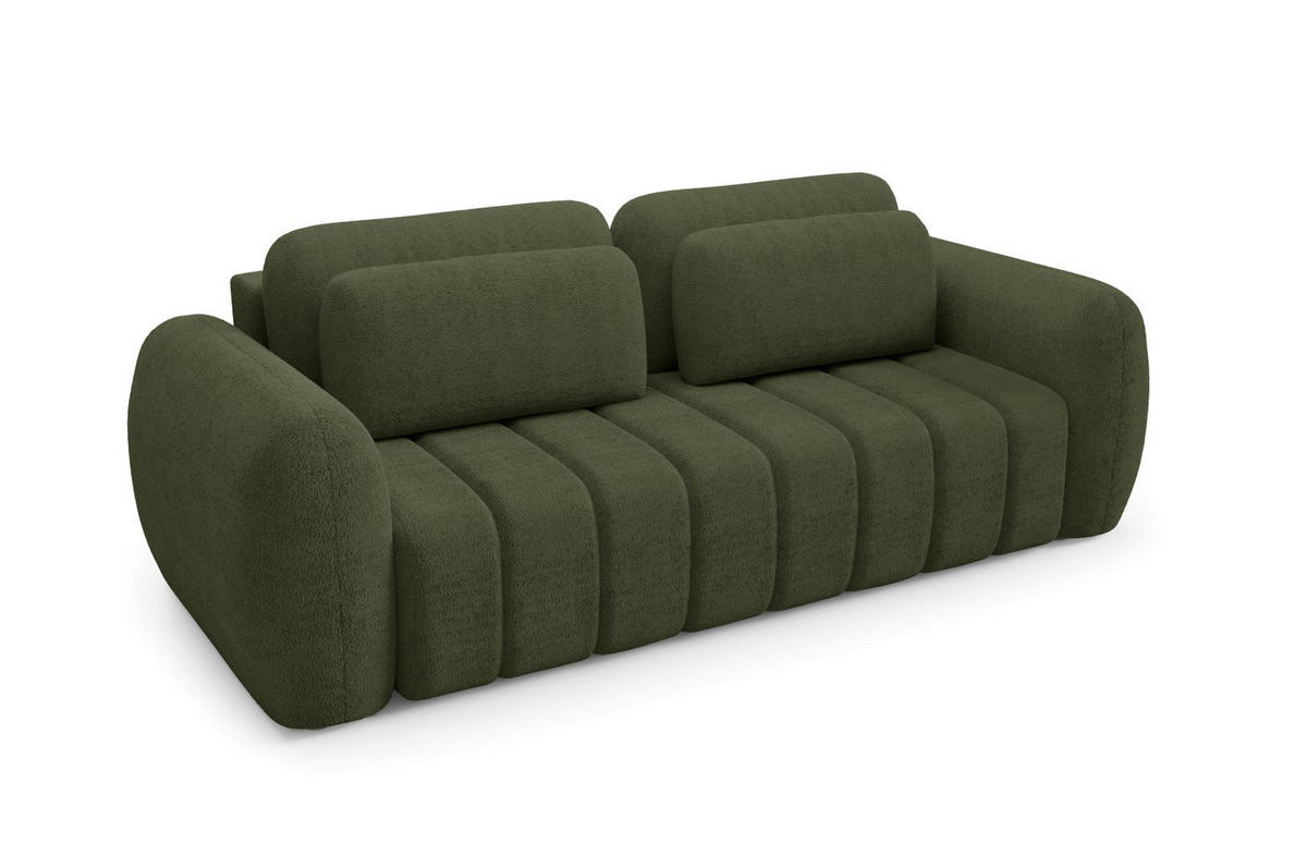 SCHLAFSOFA mit Bettkasten Premium Grün - Schwarz/Grün, Holz/Holzwerkstoff (266/95/110cm) - Furnisell