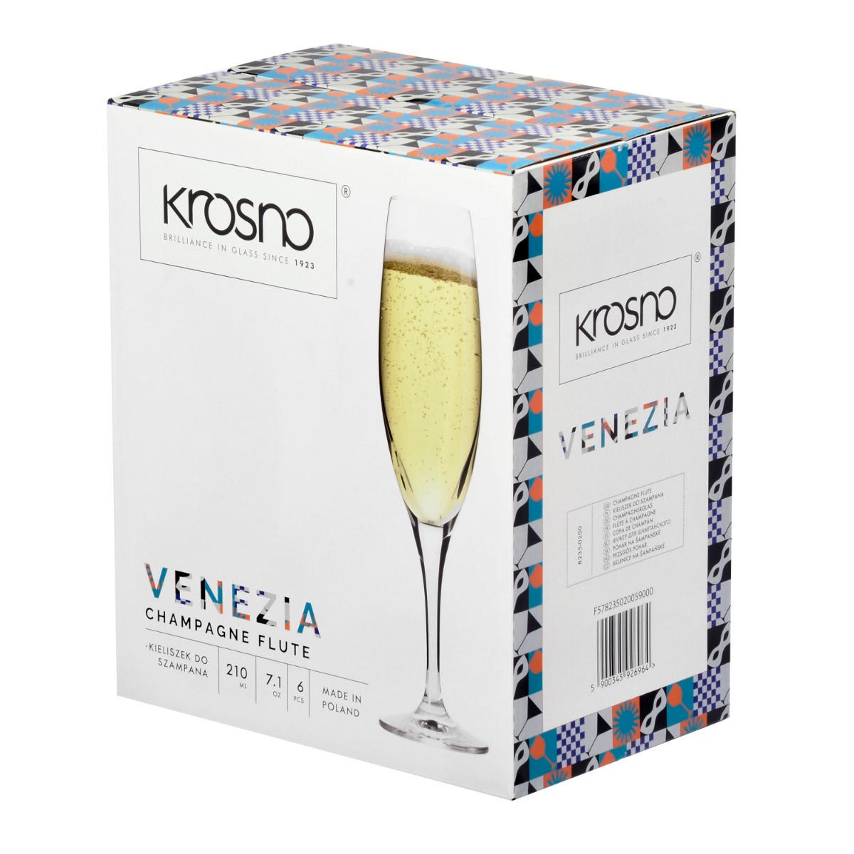 SEKTGLÄSER VENEZIA, 6ER-SET, 210 ML - Transparent, Glas (0.21L) - Krosno Glass