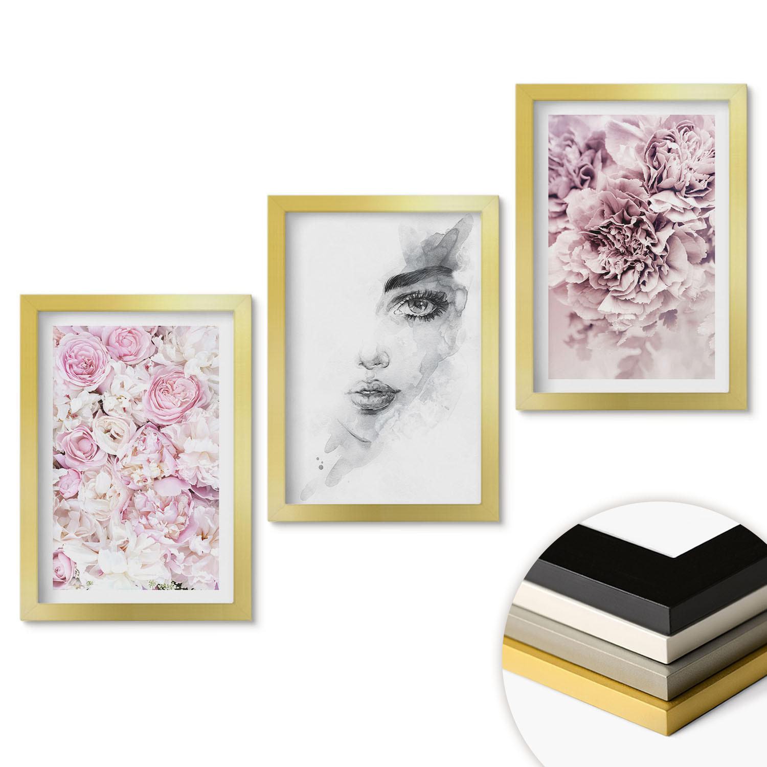 ArtPrintCave Wandbilder Gold 20x30 cm