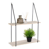 REGAL Haag Stahl, Paulownia Schwarz / Natur - Naturfarben, Holz (55/72/21cm) - tinkaro