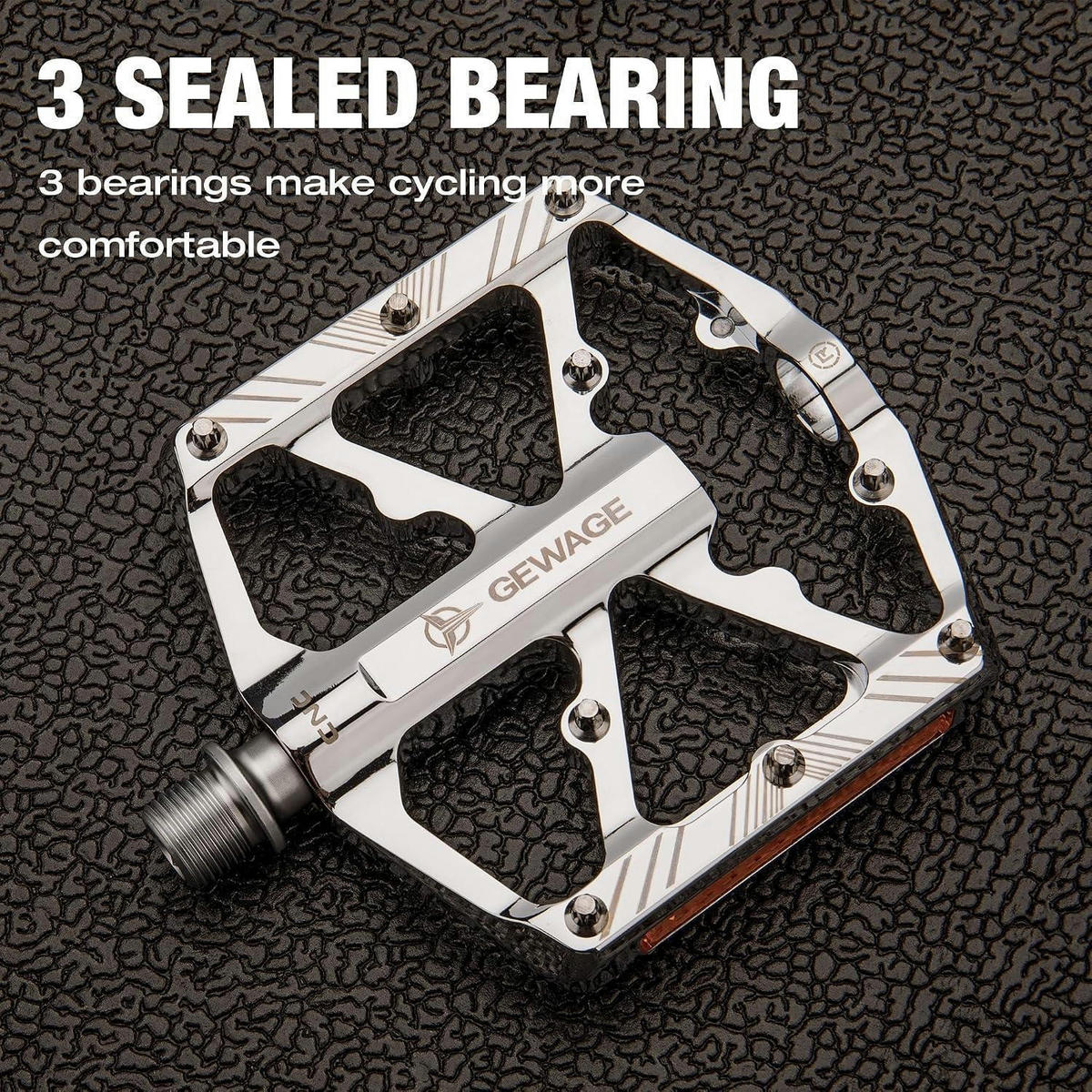 FAHRRADPEDALE mit Reflektoren Aluminium Silber - Silberfarben, Metall (10.1/1.5/11.8cm)