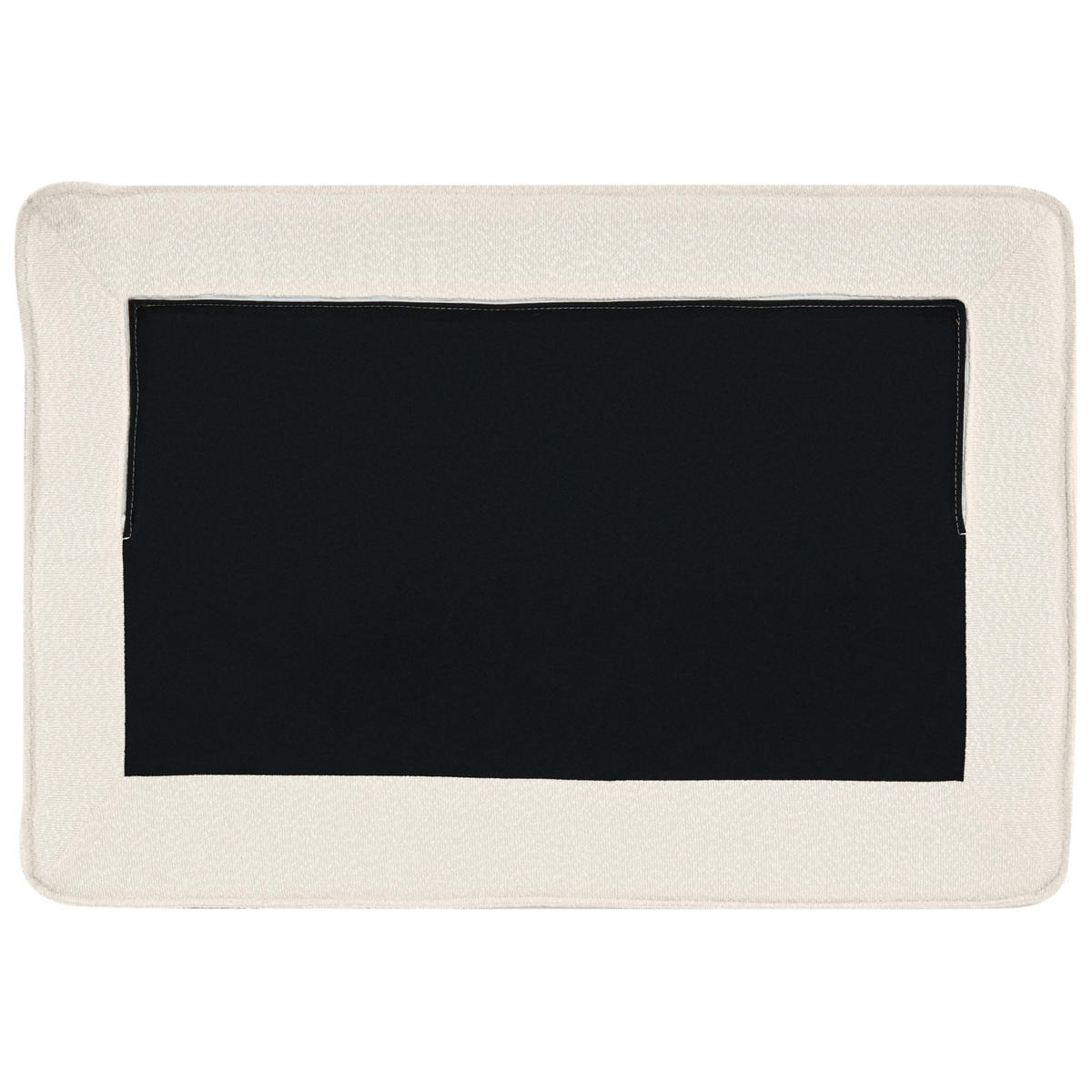 OTTOMANE Hellbeige Kolding - Beige/Schwarz, Textil (94/45/65cm) - Beliani