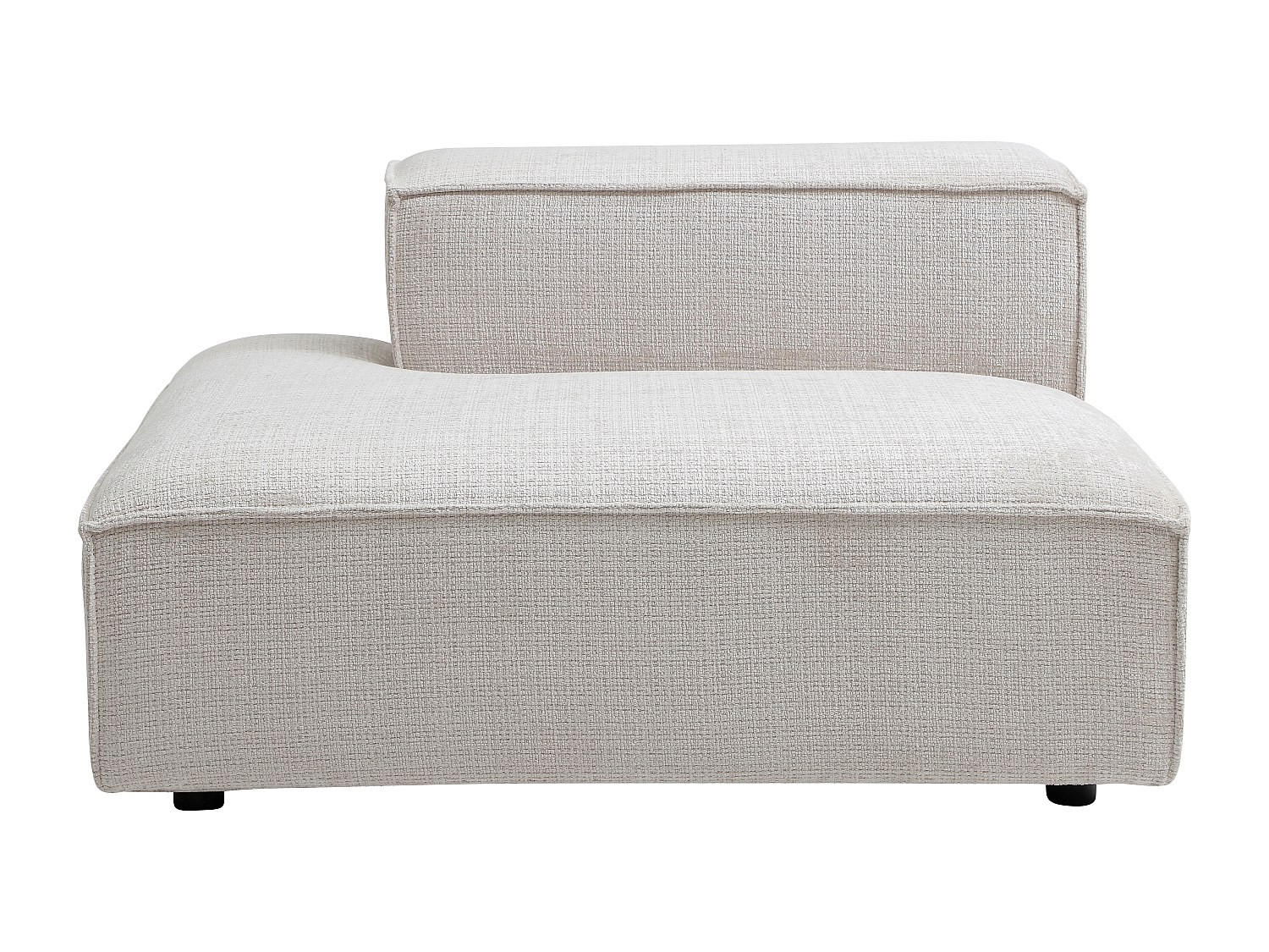 RECAMIERE ohne Schlaffunktion - 1 Person - stoff - beige Ruzolo - Beige, Textil (120/67/105cm) - Vente-Unique