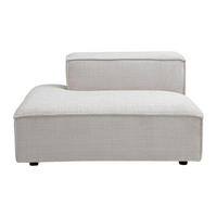 RECAMIERE ohne Schlaffunktion - 1 Person - stoff - beige Ruzolo - Beige, Textil (120/67/105cm) - Vente-Unique