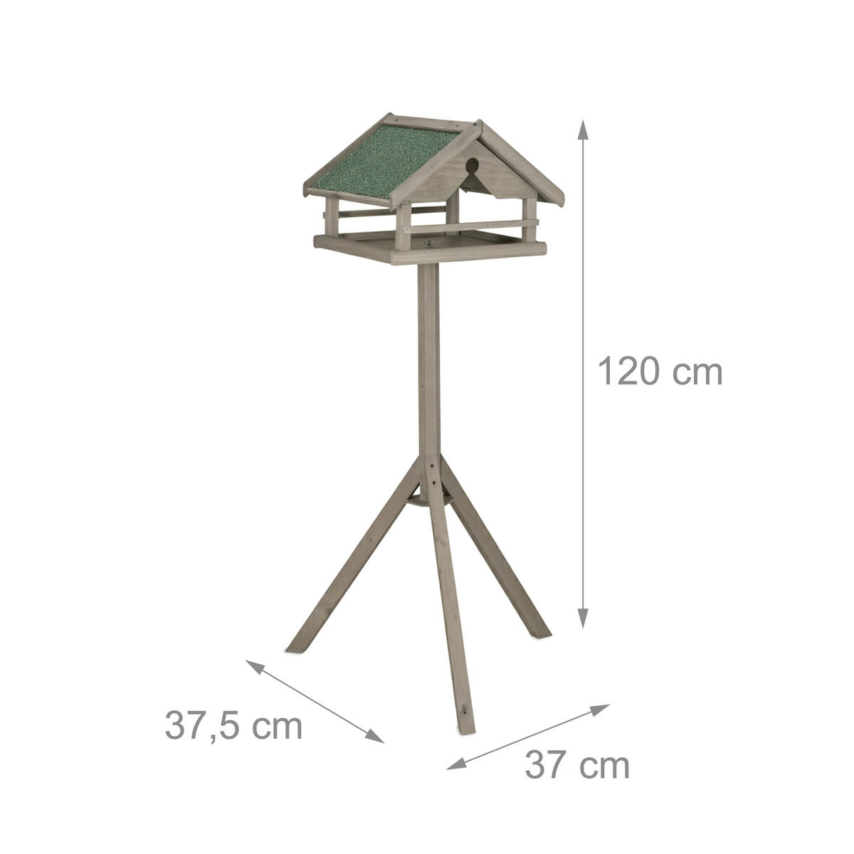 VOGELFUTTERHAUS - Braun, Holz (37/120/37.5cm) - Relaxdays