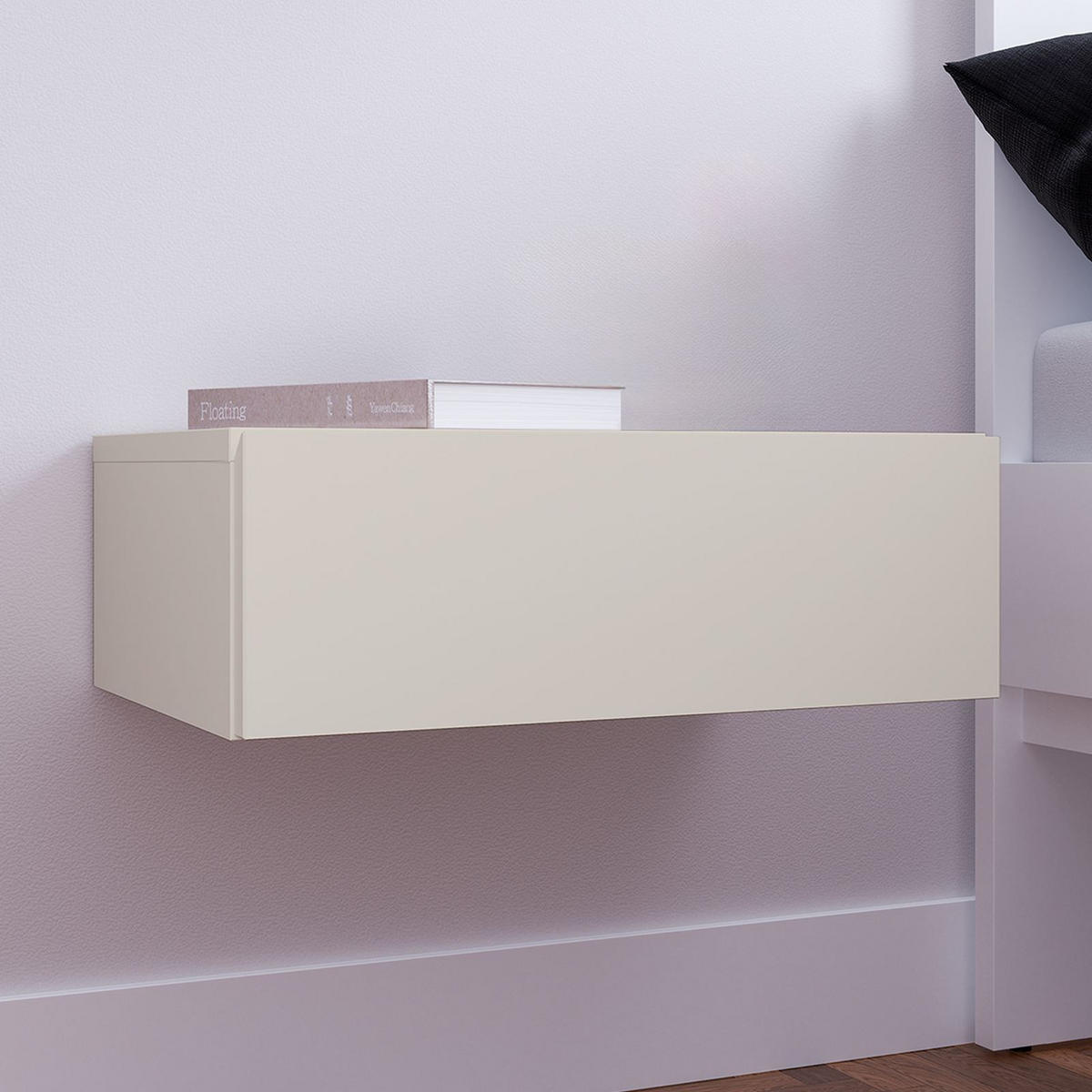 HÄNGENDER NACHTTISCH ANNE Kaschmir - Kaschmir, Holzwerkstoff (42/14/30cm) - CARO-Möbel