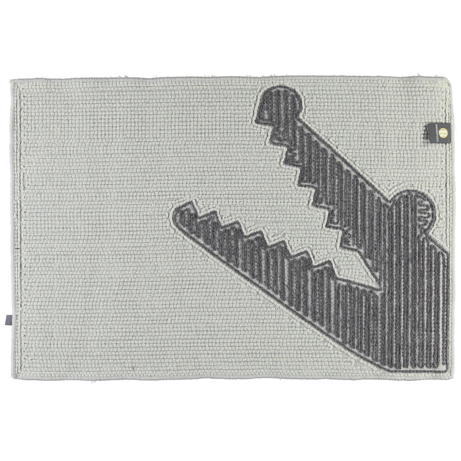 BADTEPPICHE CROC PERLGRAU-KAVIAR - 1212 - Grau, Textil (70/130cm) - Rhomtuft