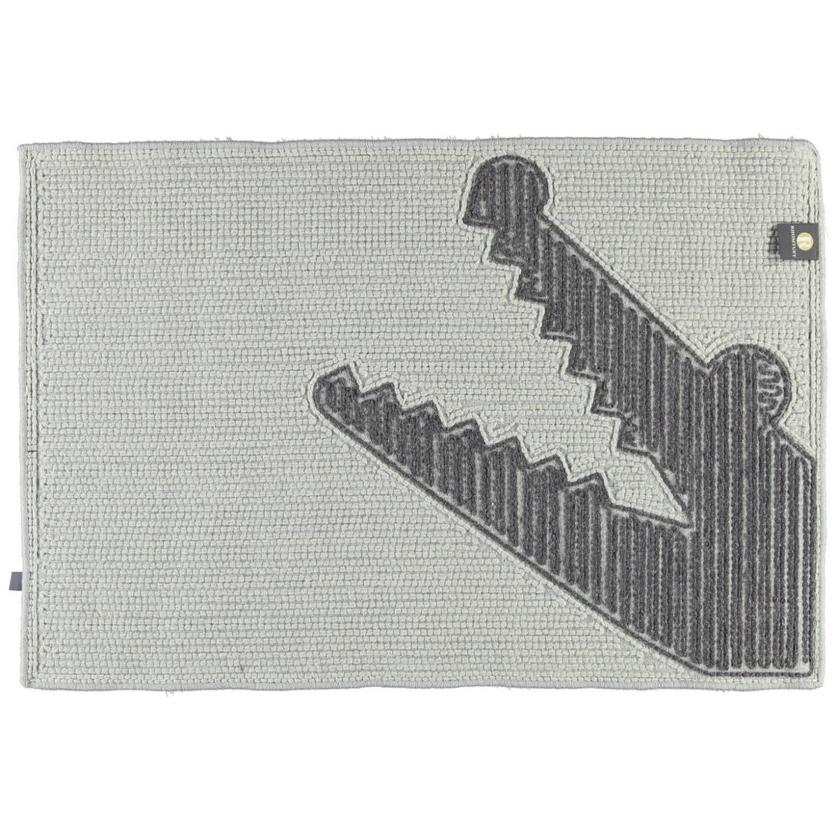 BADTEPPICHE CROC PERLGRAU-KAVIAR - 1212 - Grau, Textil (70/130cm) - Rhomtuft