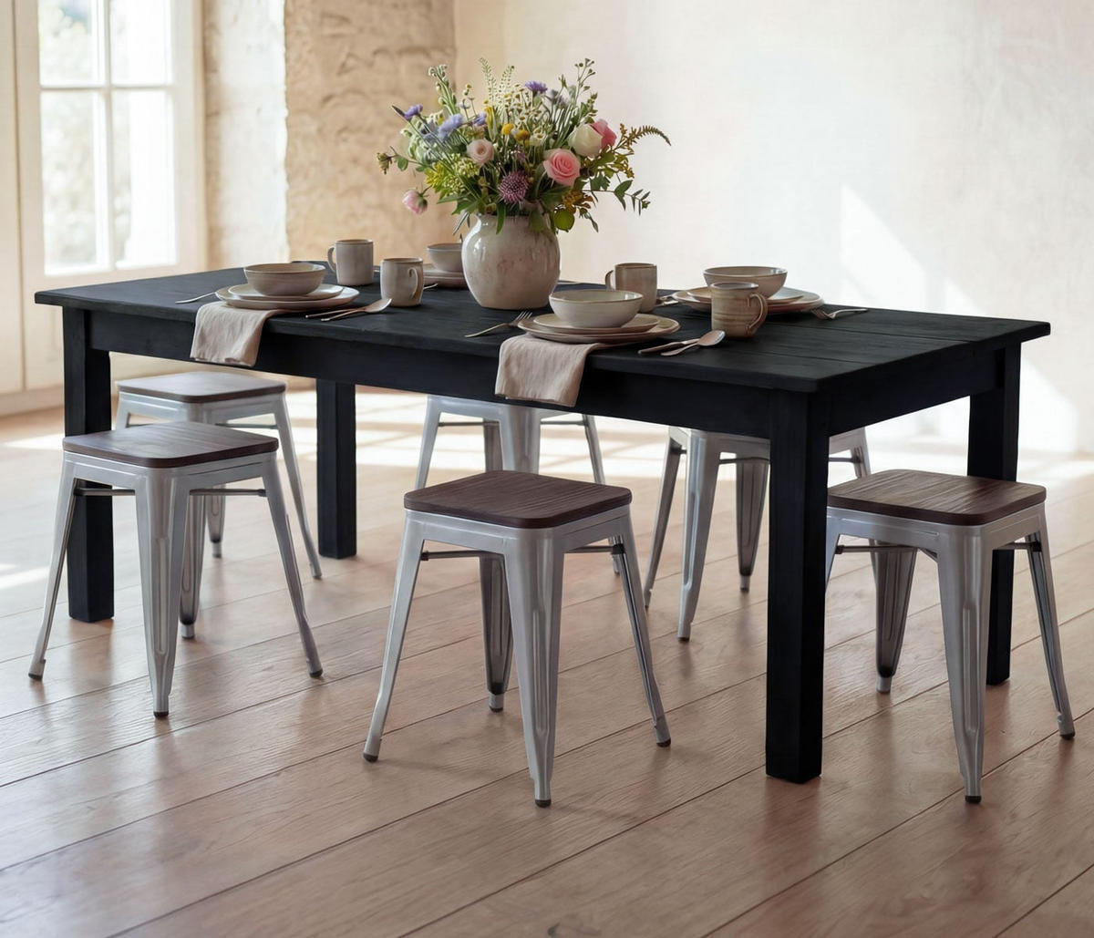 HOCKER HOLZ-SITZFLÄCHE Grau - Grau, Holz (39/45/39cm) - MCW