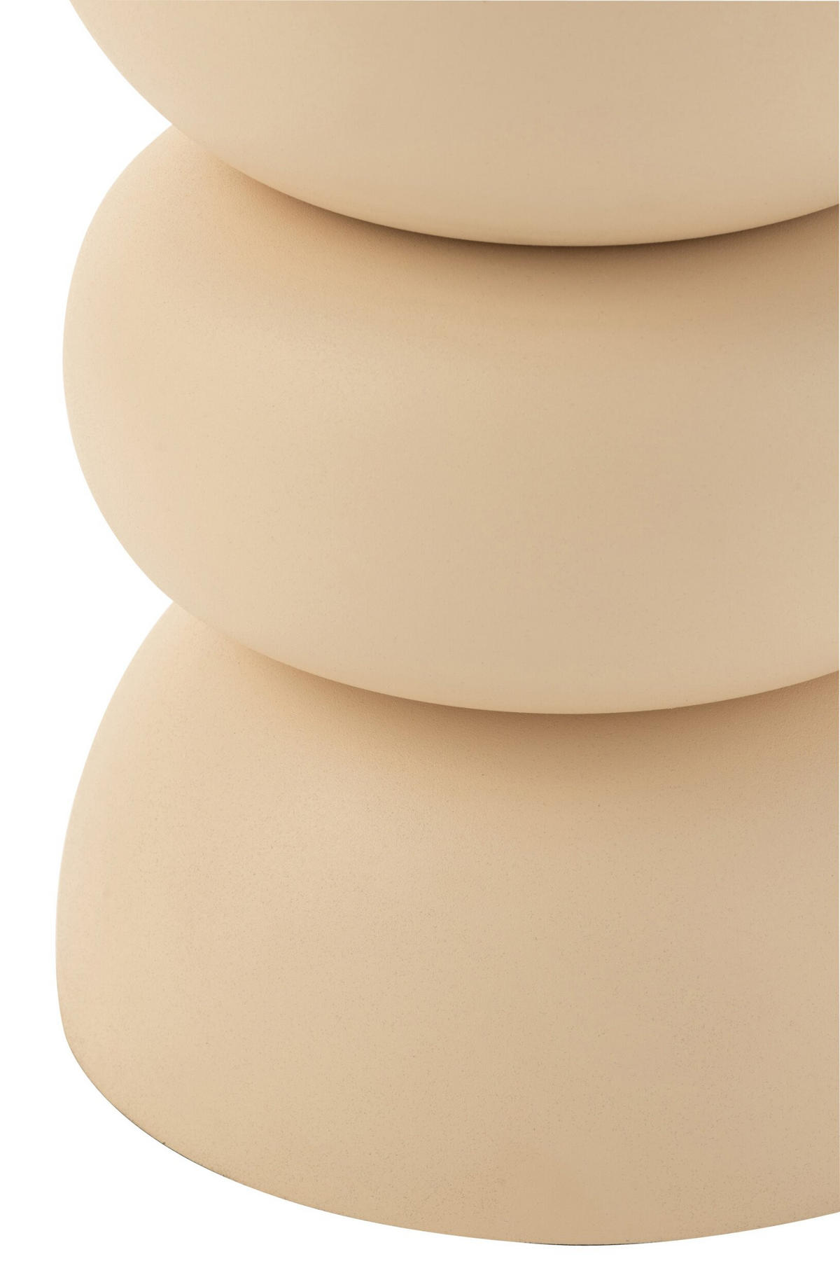 TISCH LISE - Metall - Beige - Sandfarben, Metall (32/32/43.5cm) - J-Line