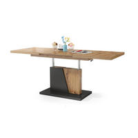 COUCHTISCH rechteckig Eiche Artisan - Anthrazit ausziehbar höhenverstellbar - Anthrazit/Eiche Artisan, Holzwerkstoff (70/120/60cm) - designimpex