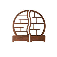 BÜCHERREGAL Ying Yang Natur aus Teak - Naturfarben, Holz (155/155/30cm) - Tikamoon