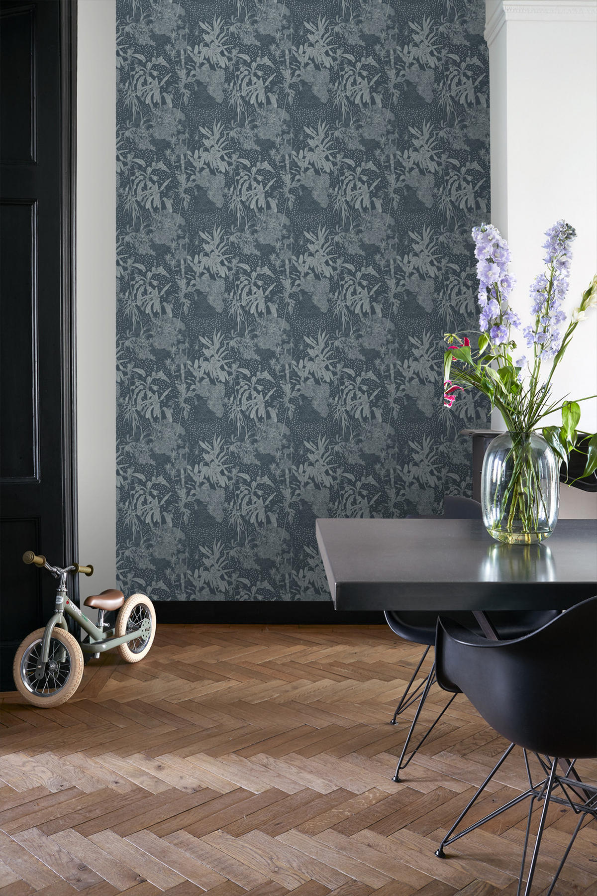 TAPETE tropische Blätter 50 x 900 cm - Blau, Papier (50/900cm) - ESTAhome
