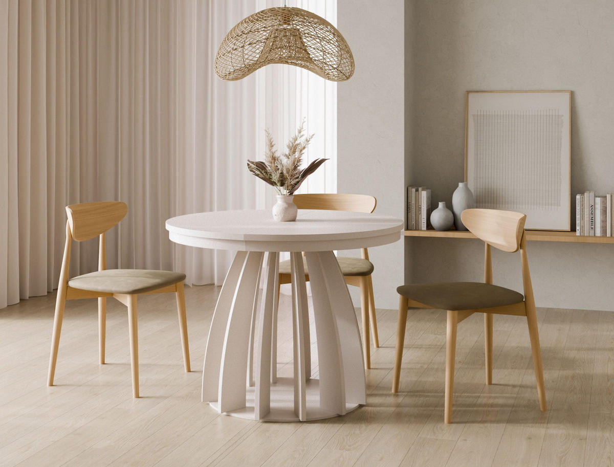 ESSTISCH Kaschmir 100-180 SABO - Kaschmir, Holzwerkstoff (100/100/76cm) - Compleo24