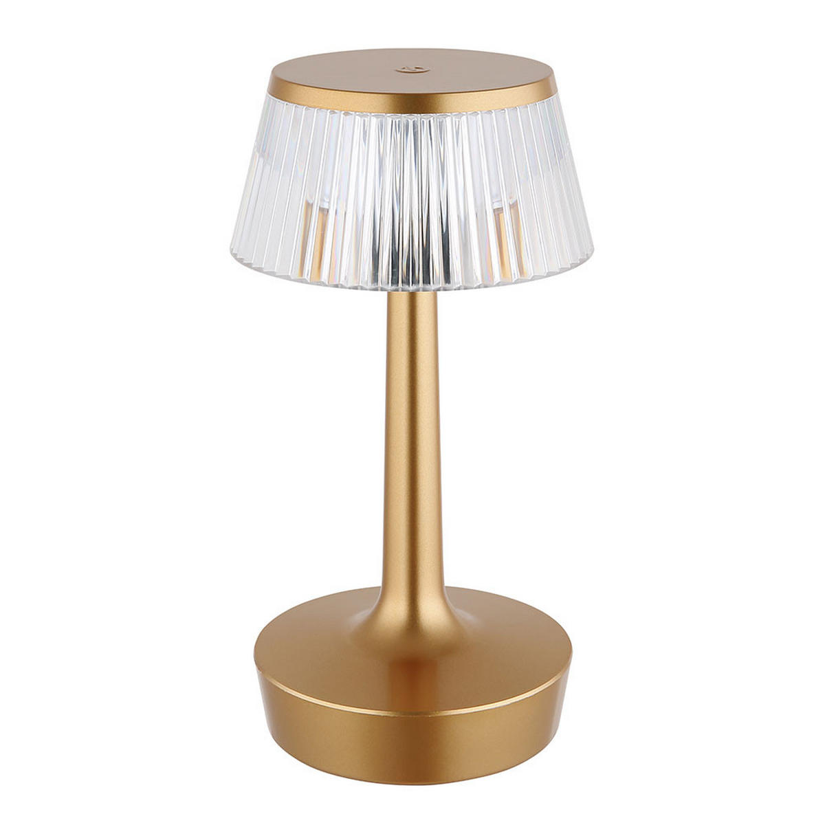 LED TISCHLEUCHTE Messing Kristall-Effekt 2er Set - Messingfarben, Kunststoff (12/12/23cm) - Globo Lighting