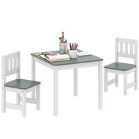 KINDERTISCH DE-10491 mit 2 Stühlen, für 3-8 Jahre Grau - Grau, Holzwerkstoff (52/48/56cm) - ComfortXL