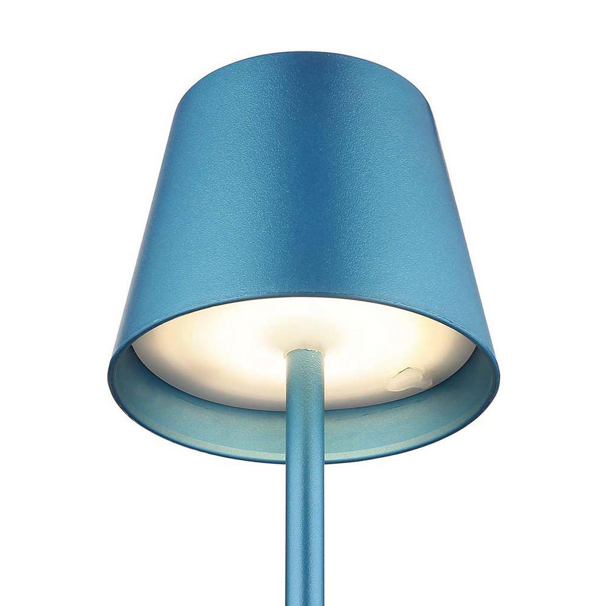 LED TISCHLAMPE Blau Akku Touchdimmer 2er Set - Blau, Metall (11.5/11.5/36cm) - Globo Lighting