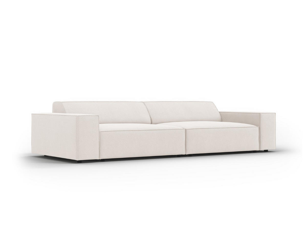 SOFA Jodie aus strukturiertem Stoff leichtes beige 4 Sitzplätze - Beige, Textil (102/70/244cm) - Micadoni