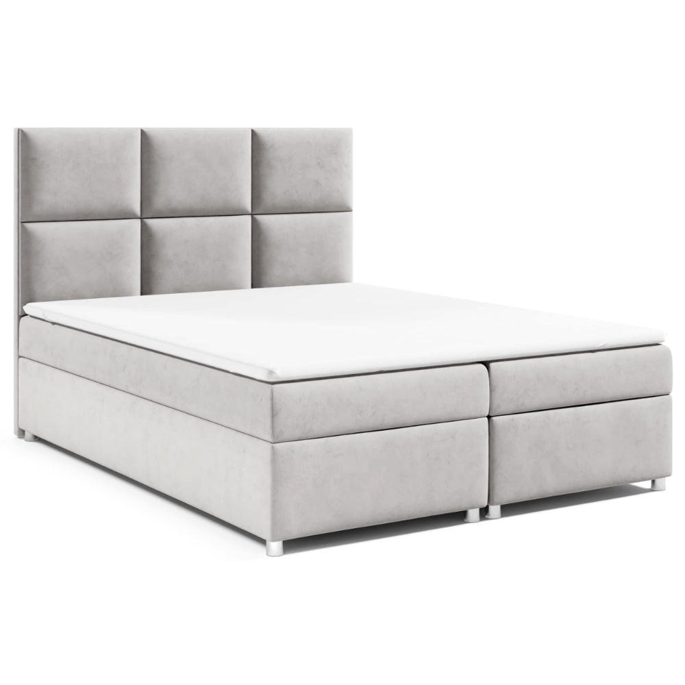BOXBETT mit Bettkasten Trinity K-13 Bonellfederkern - Silberfarben, Holz/Holzwerkstoff (140/200cm) - Best For Home