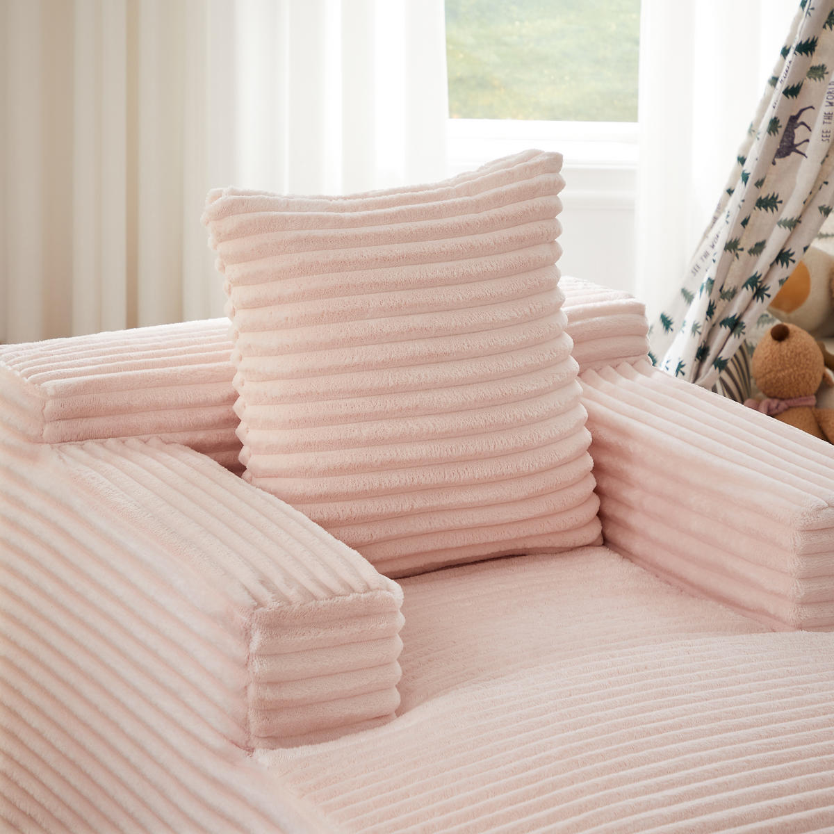 SCHLAFSESSEL DE-34918 Cord mit Schlaffunktion Rosa - Pink, Textil (81/50/117cm) - ComfortXL
