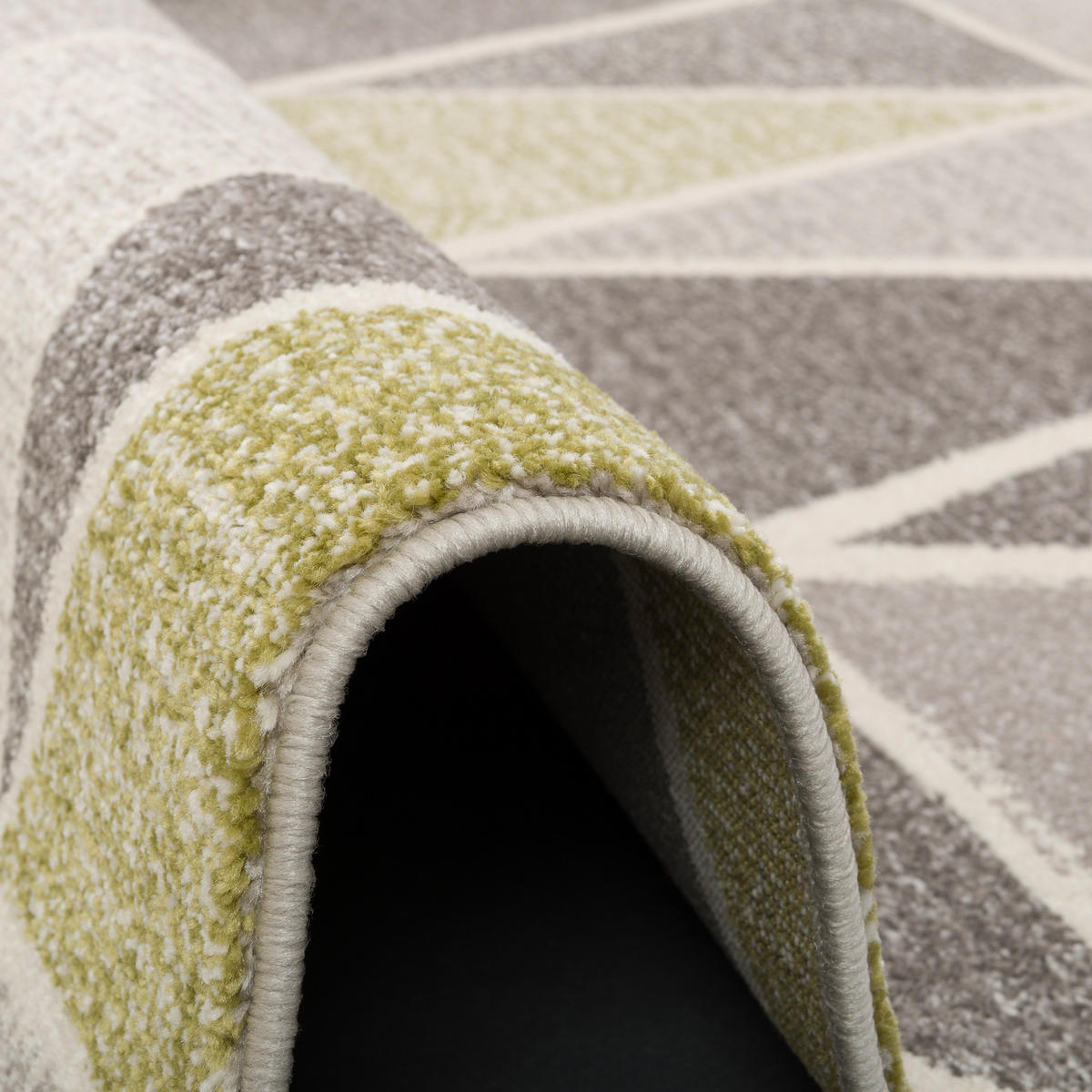 DESIGNER TEPPICH SEVILLA MODERN PRISMA - Grau/Grün, Textil (80/150cm) - Pergamon