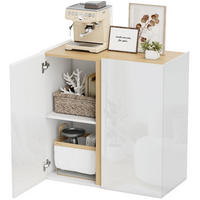SIDEBOARD 80/40/80 cm Weiß aus Holz mit Soft-Close-Türen - Weiß, Holz (80/80/40cm) - OKWISH