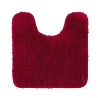 BADEMATTE U-Form Rot 45 x 45 cm - Rot, Textil (45/45cm)