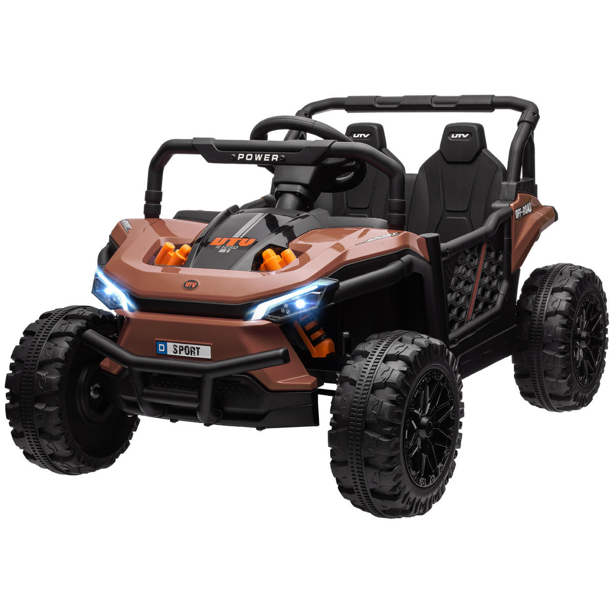 ELEKTRO-KINDERAUTO DE-13045 2,4G Fernbedienung Braun - Braun, Kunststoff (103/69/59cm) - ComfortXL