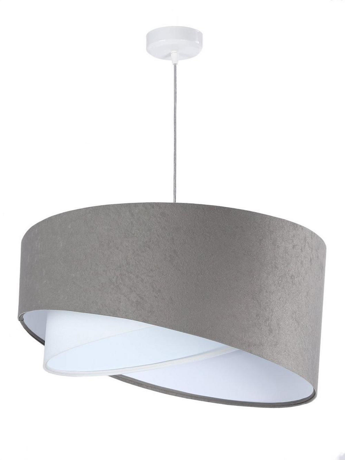 HÄNGELEUCHTE Grau 50/23 cm - Weiß/Grau, Kunststoff (50/1.3/23cm) - ONZENO