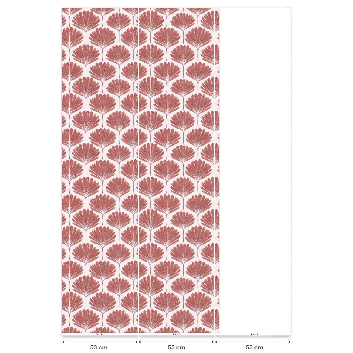TAPETE - Fächer - Motiv - Terra - 100x200 cm - Rotbraun, Papier (100/200cm) - OnlyWow