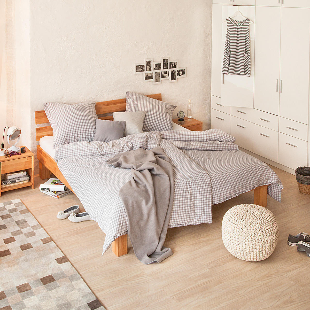 BETT - Massivholz - Kernbuche, Holz (180/200cm) - home24