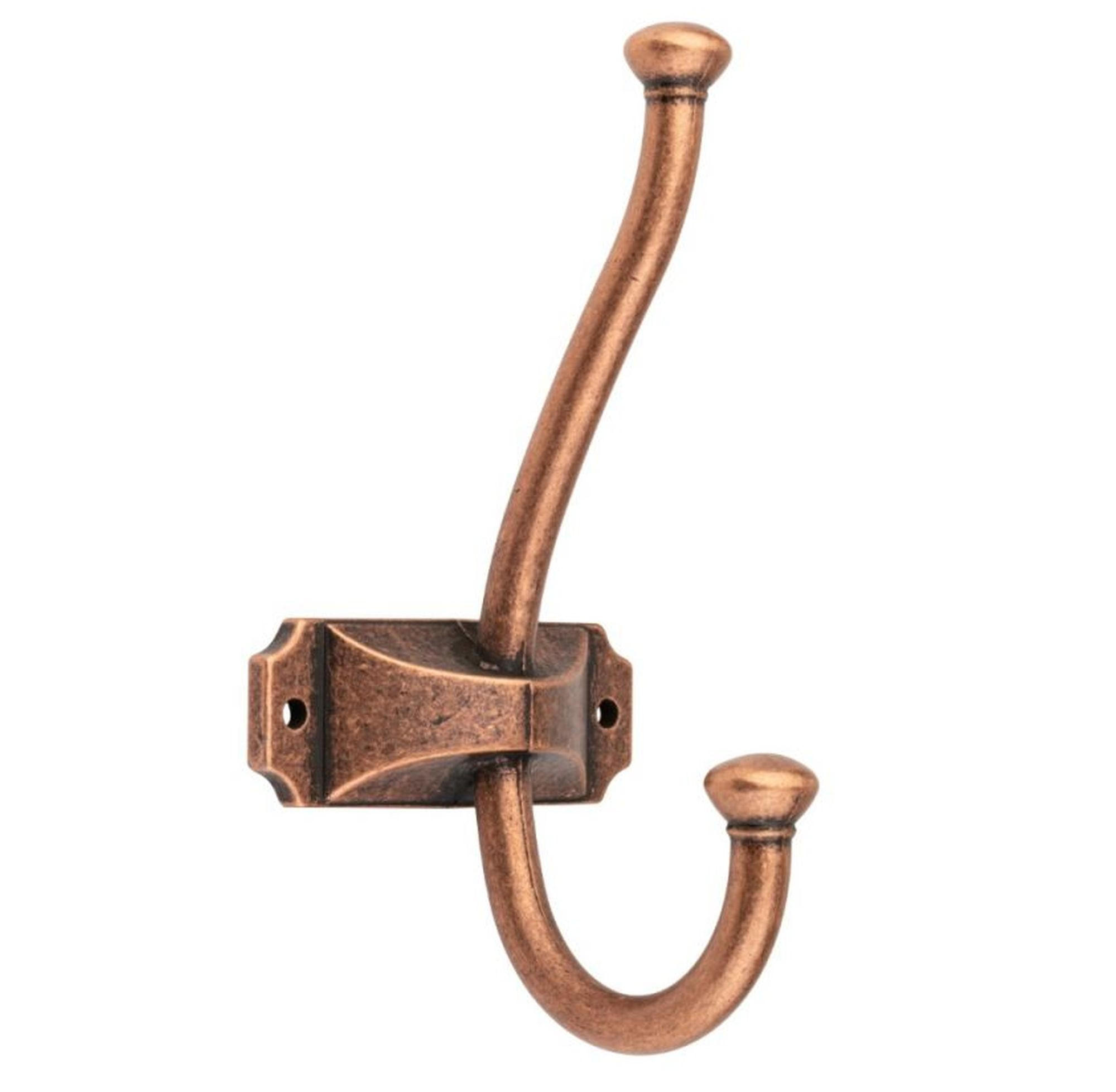 GARDEROBENHAKEN Oris Kleiderhaken Kupfer antik Wandhaken Garderobe Vintage - Kupferfarben, Metall (6.6/13.6/13.6cm) - Livingpoint24