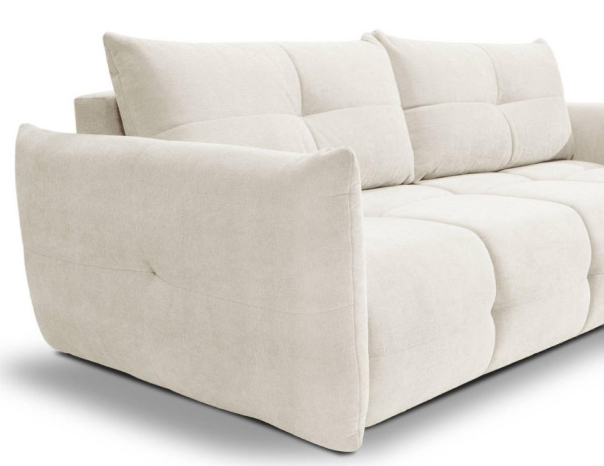 SOFA Ecru BASTO Mit Schlaffunktion - Ecru, Textil (245/86/110cm) - Sepro Meble