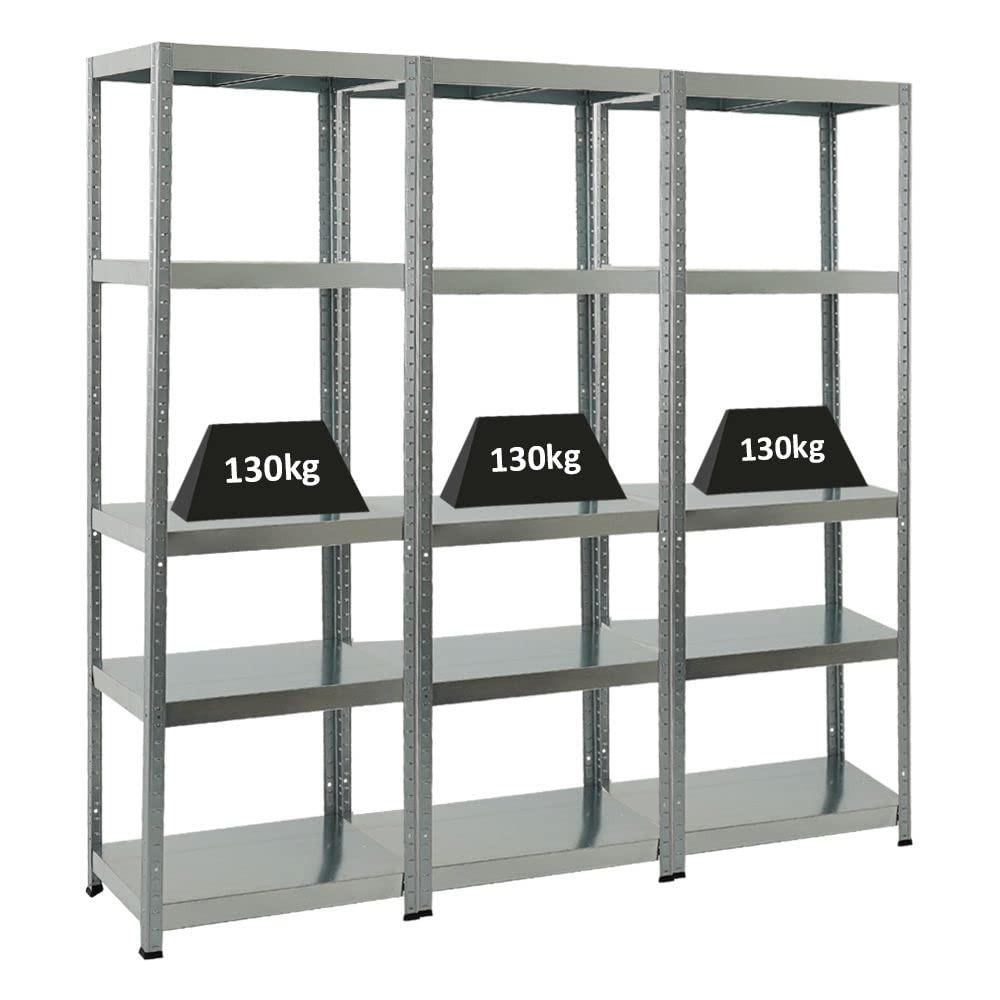 Proregal Schwerlastregal Silber 180x180x40 cm