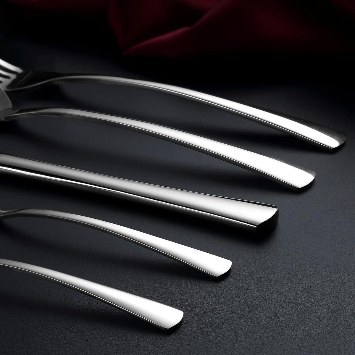 BESTECKSET 30-teilig für 6 Personen Edelstahl poliert - Silberfarben, Metall