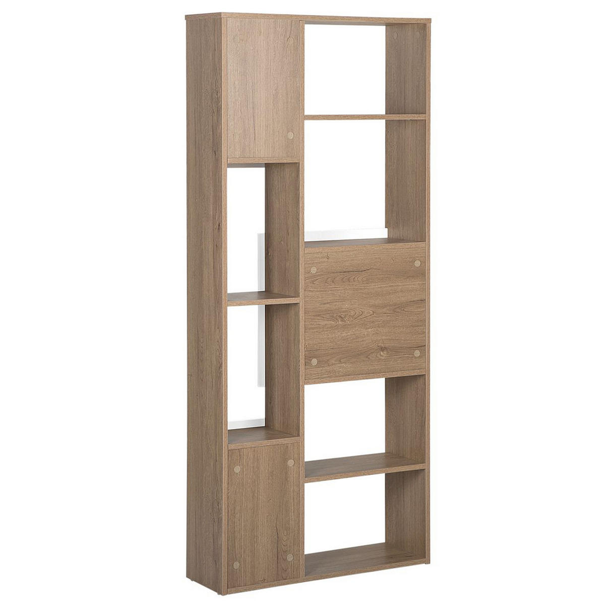 REGAL 6 Fächer Grada - Dunkelbraun, Holzwerkstoff (75/175/24cm) - Beliani