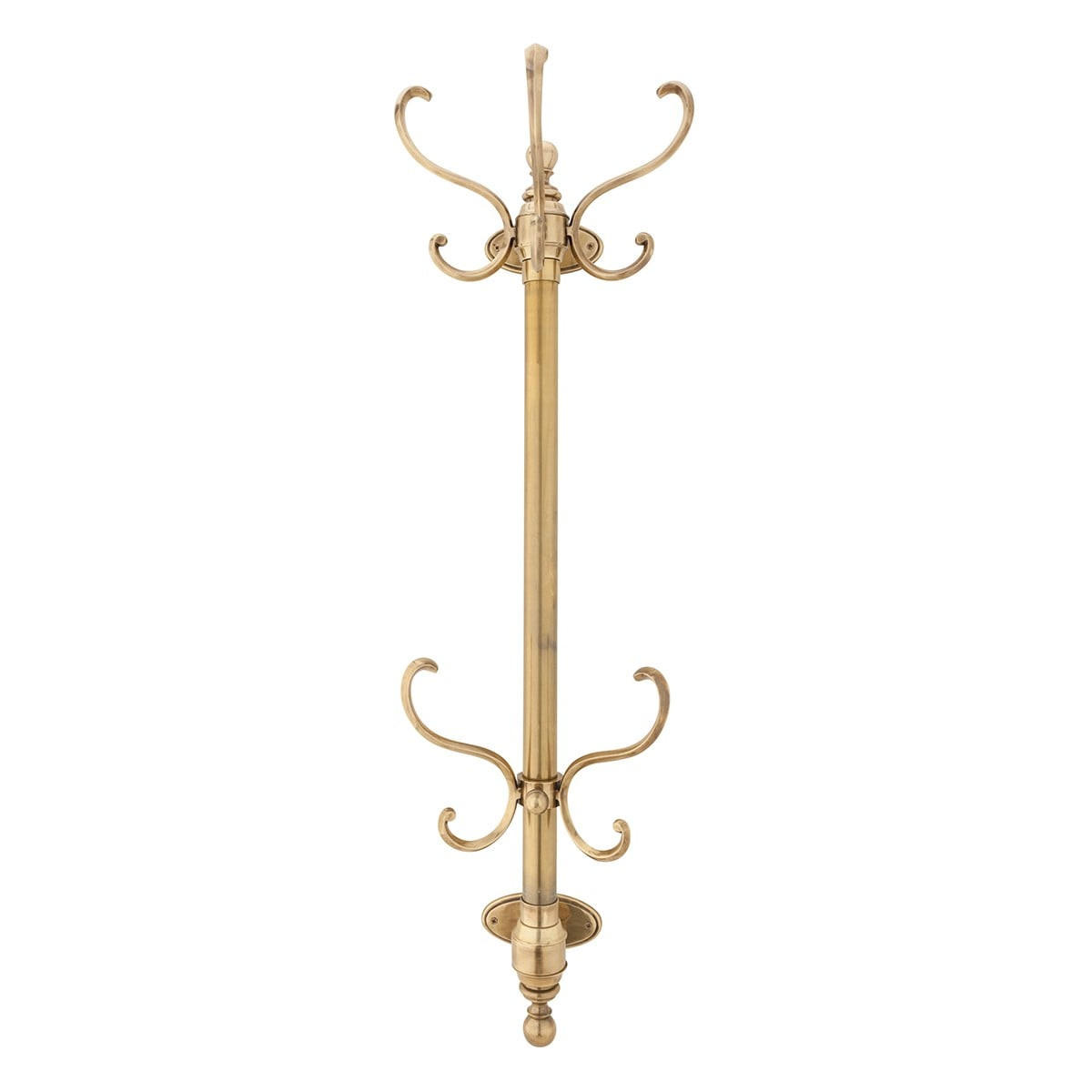 KLEIDERHAKEN mit 8 Messinghaken - 45/18/139 cm - Goldfarben, Metall (18/139/45cm) - Signature