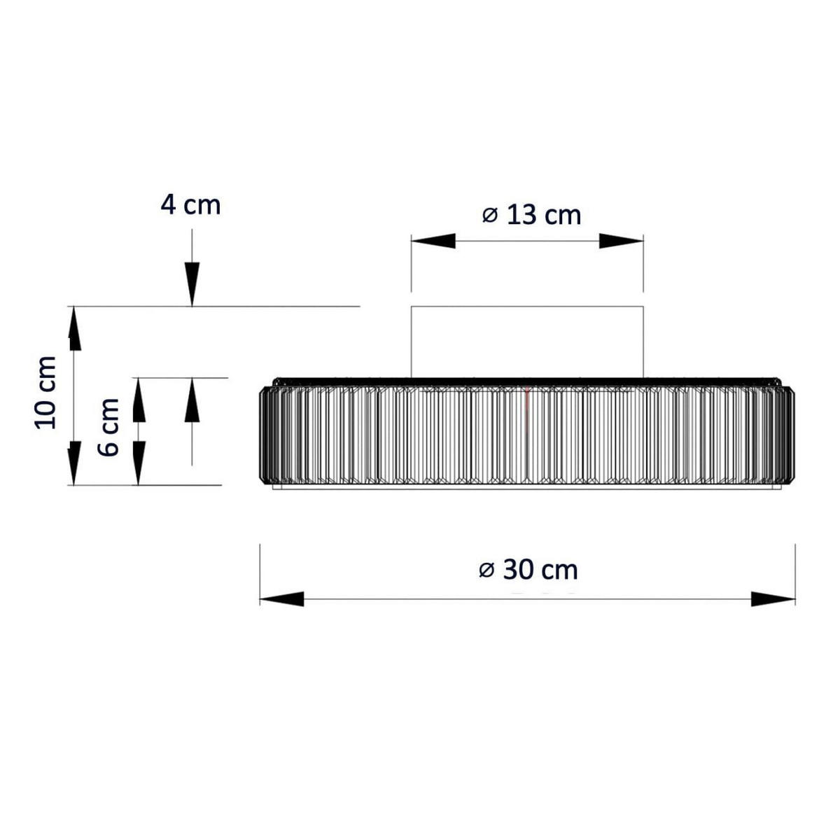 DECKENLEUCHTE Damian, Transparent und schwarz, 10cm - Transparent, Glas (10/30/6cm) - KOSILUM