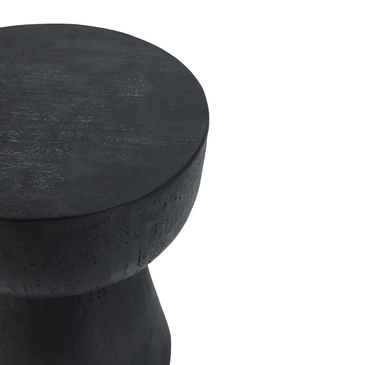 BEISTELLTISCH Rund Schwarz 45 x 45 x 52 cm - Schwarz, Metall (40/40/51cm) - Nordlys