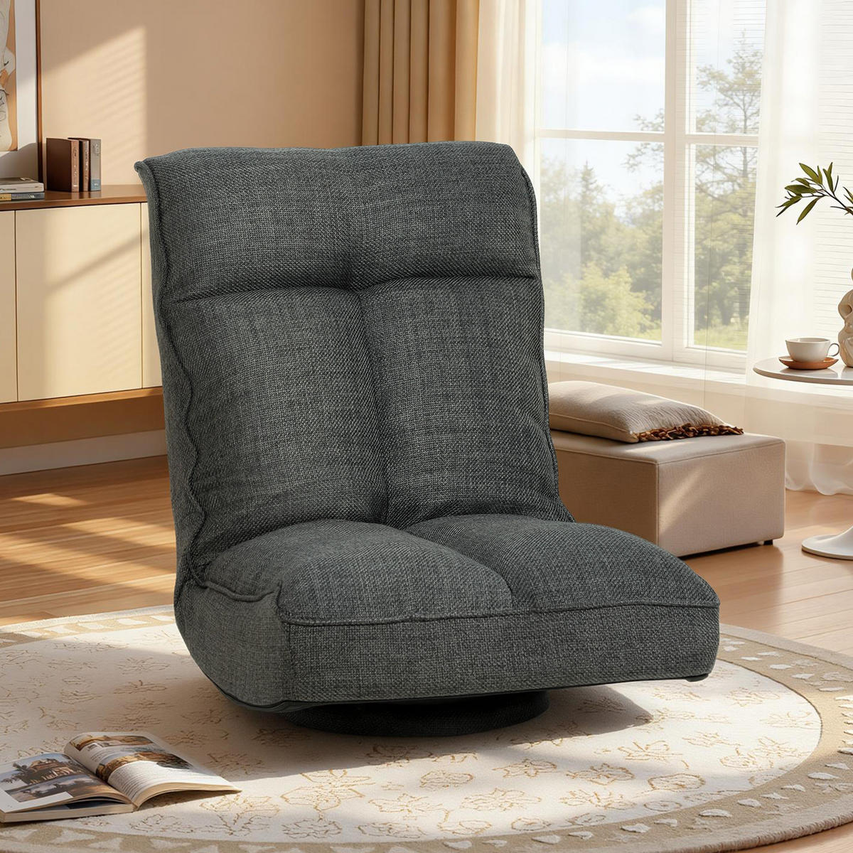 SCHLAFSESSEL DE-13494 Grau - Grau, Textil (58/79/107cm) - ComfortXL