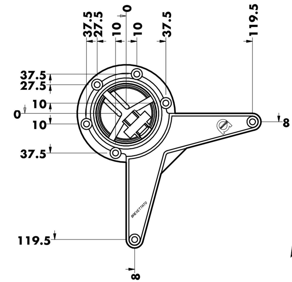 TISCHBEIN Logo 110cm höhenverstellbar + 3cm Möbelbein Tischfuss Chrom glänzend - Chromfarben, Metall (6/110/110cm) - Livingpoint24