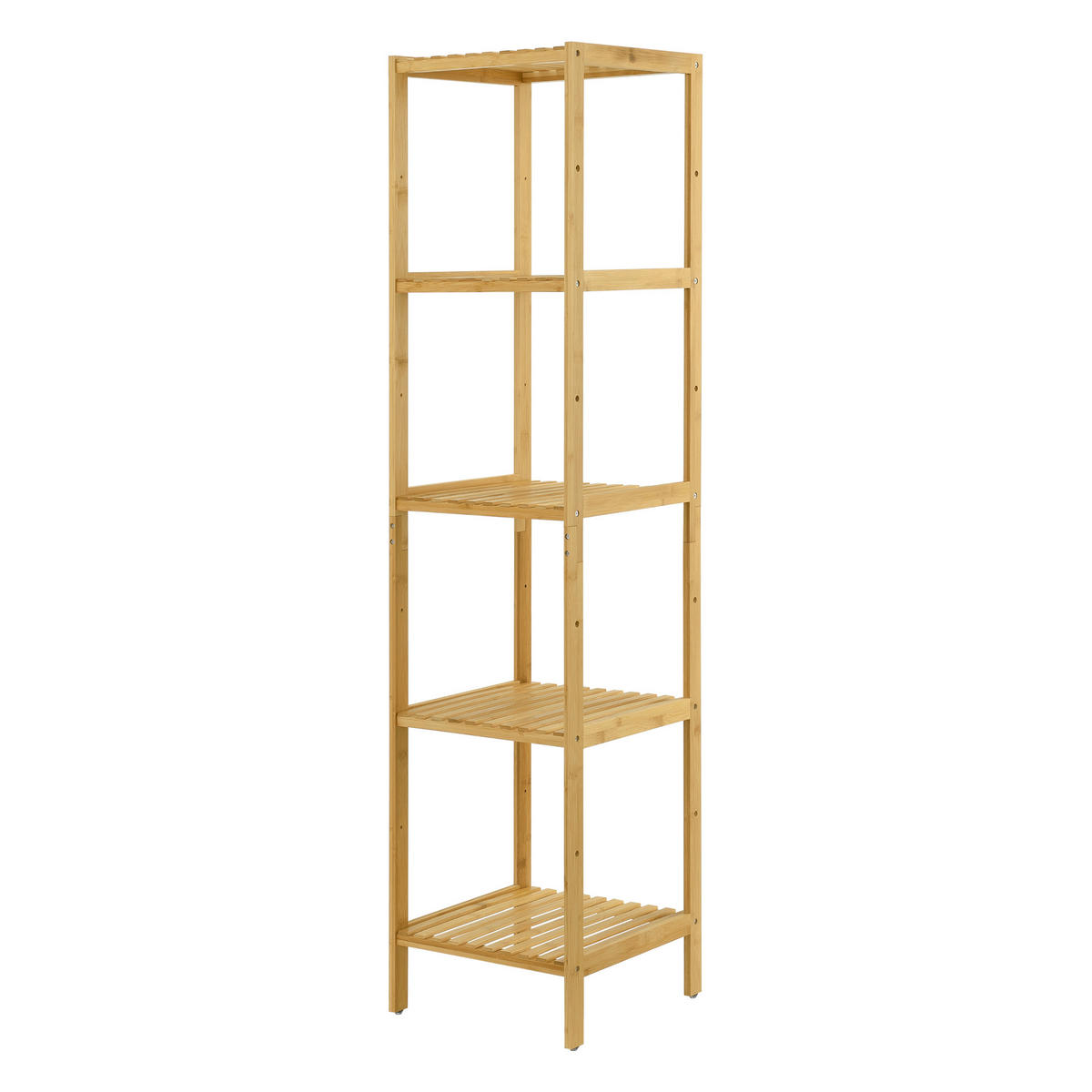 BADEZIMMERREGAL Lierne - Naturfarben, Holz (33/140/33cm) - [en.casa]