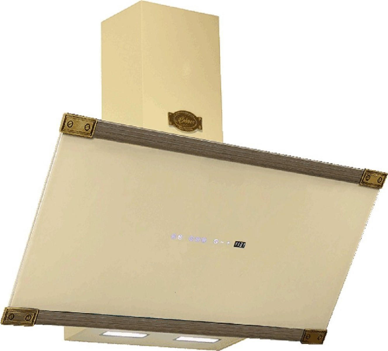 DUNSTABZUGSHAUBE AT 9445 ElfAD Eco 90 cm Elfenbein - Creme, Glas (90/75.5/37.5cm) - Kaiser Küchengeräte