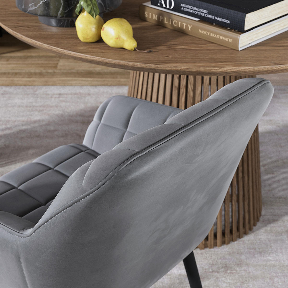 ESSZIMMERSTUHL Relio Grau 53.5 x 55.5 cm - Grau, Textil (53.5/79/55.5cm) - Vicco