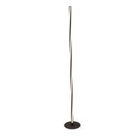 STEHLEUCHTE Telvo, Schwarz, 148cm, Dimmbar - Schwarz, Metall (148/20/148cm) - KOSILUM
