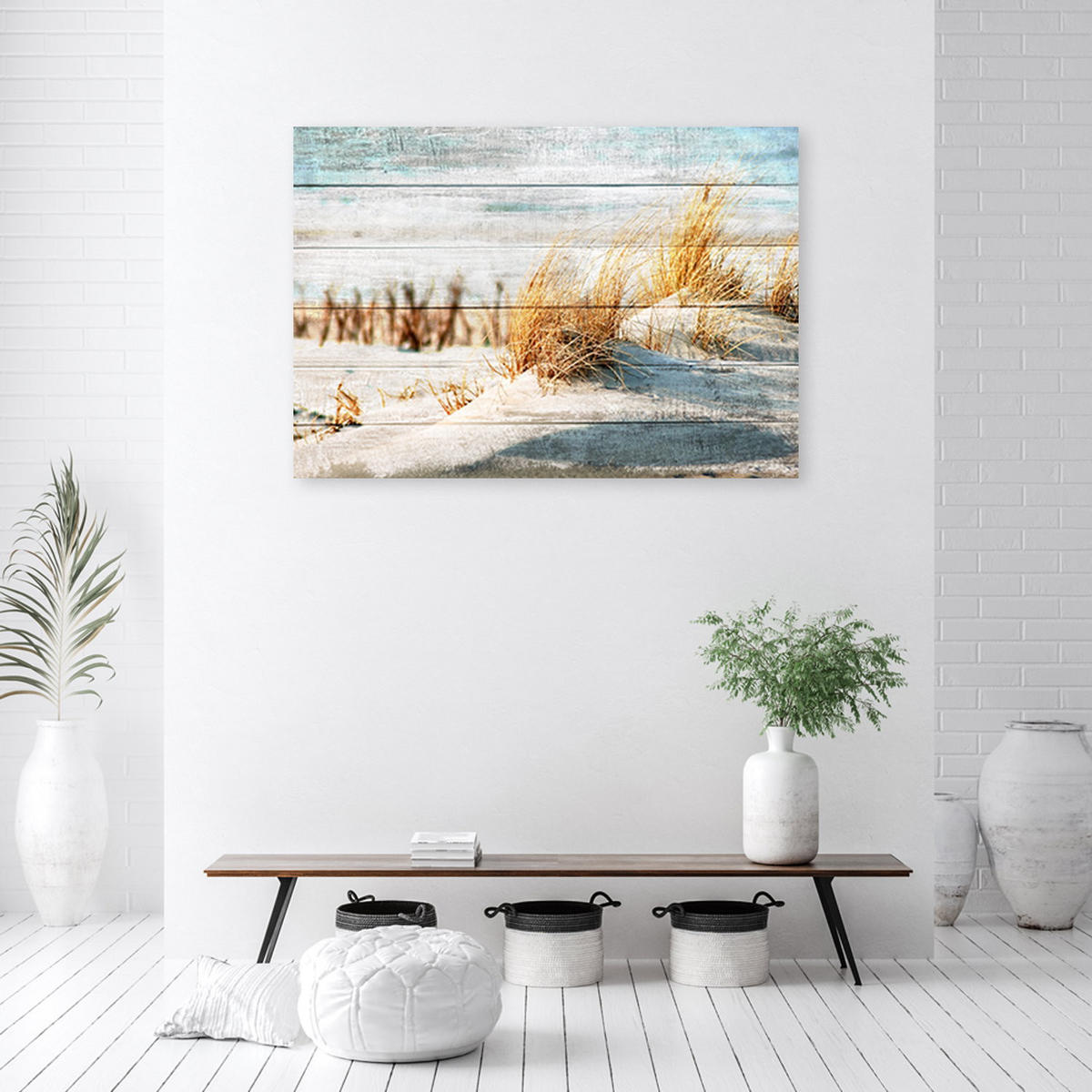 KUNSTDRUCK Beige 90/60 cm - Beige, Textil (90/60cm) - KUNSTLOFT