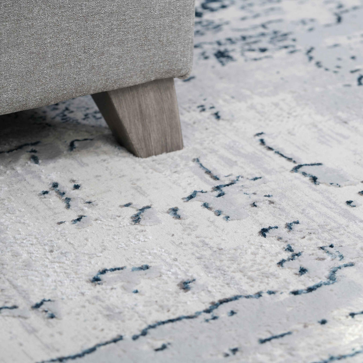 WEBTEPPICH Grace Blau - Blau, Textil (160/230cm) - Kukoon Rugs
