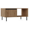 COUCHTISCH Osaka Eichenholzoptik Evoke 100 cm - Eichefarben/Schwarz, Holzwerkstoff/Metall (60/100.2/50cm) - Selsey